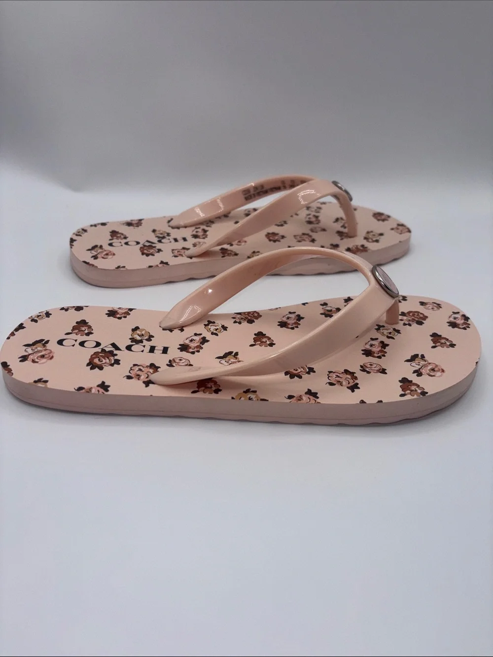 COACH Pink Floral’s Flip Flop Sandals